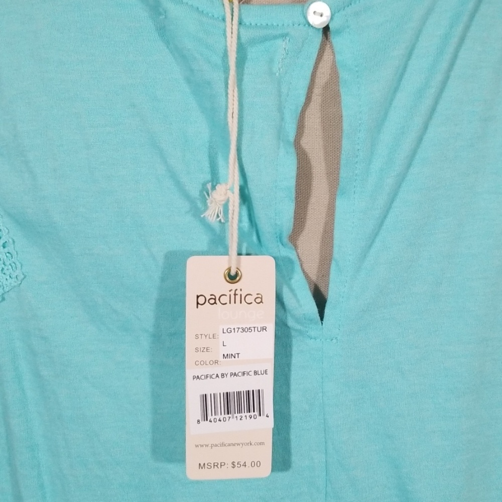 Pacifica beach tunic blue coverup. Size L NWT! - Picture 5 of 8